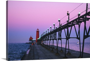 Grand Haven Lighthouse on Lake Michigan, Grand Haven, Michigan