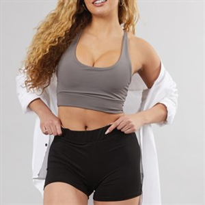Brave Soul Womens West Crop Cycling Shorts Black