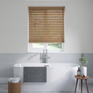 Zodiac Toffee Brown Faux Wooden Blinds 50mm