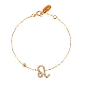 Zodiac Horoscope Star Sign Bracelet Leo Gold