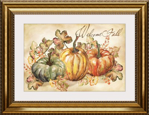 Watercolor Harvest Welcome Fall
