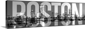 Boston Skyline, Transparent Overlay