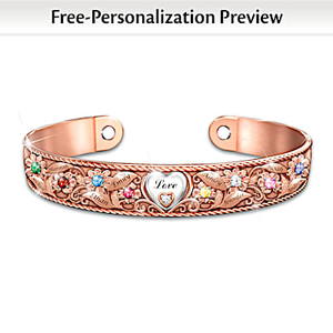 Mom's Garden Of Love Personalized Bracelet