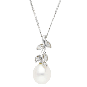 9ct White Gold Curb Chain  - 18 inch/ 45cm