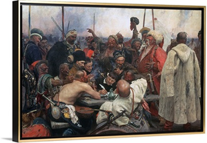 The Zaporozhye Cossacks writing a letter to the Turkish Sultan, 1890-91