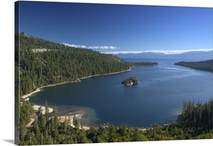 California, Sierra Nevada, Lake Tahoe: Emerald Bay, Morning View
