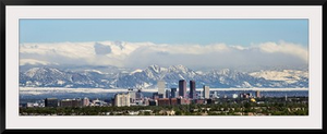 Denver Skyline with Rocky Mountains