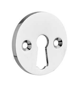 Victorian Open Keyhole Escutcheon Lock - 35mm - Polished Chrome - Hardware Solutions