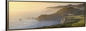 California, Big Sur, Coastline along Highway 1 and Bixby Bridge