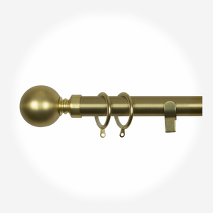 35mm Allure Classic Brushed Gold Ball Curtain Pole