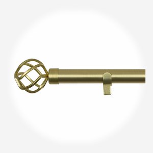35mm Allure Classic Brushed Gold Cage Eyelet Curtain Pole