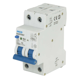 40A Double Pole 2 Module Bidirectional B Curve 10kA 30mA Type A RCBO