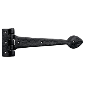 Gothic Heavy Iron Hinges - Antique Black - 12" - Pair - Hardware Solutions