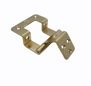 Double Cranked Steel Flush Hinge - Brass - Single - Hardware Solutions