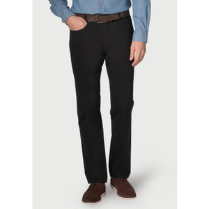 Tailored Fit Brunswick Black Stretch Cotton Chinos Jean