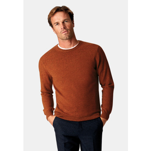 Burnt Orange Cashmere Crew Neck Jumper