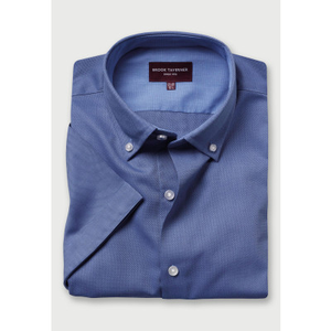 Tailored Fit Calgary Blue Oxford Short Sleeve Shirt