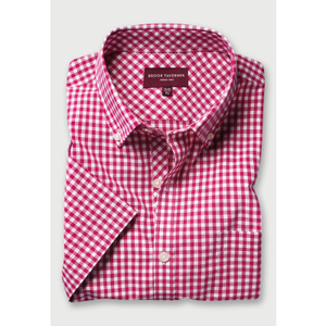 Tailored Fit Portland Red Gingham Short Sleeve Shirt