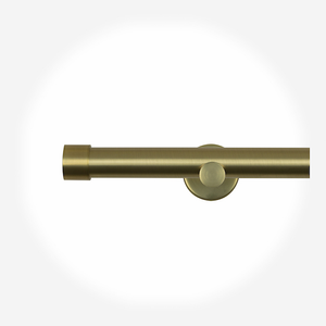 35mm Allure Signature Brushed Gold End Cap Eyelet Curtain Pole