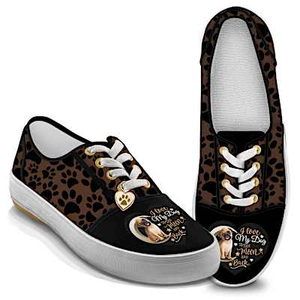 To The Moon And Back Women's Shoes Pug