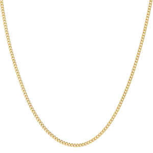 9ct Yellow Gold Curb Chain - 18 inch/ 45cm