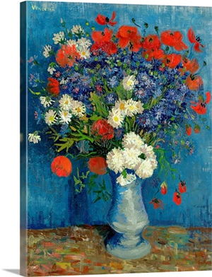 Still Life: Vase with Cornflowers and Poppies, 1887