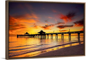 Fort Myers Pier At Sunset, Fort Myers, Florida, USA