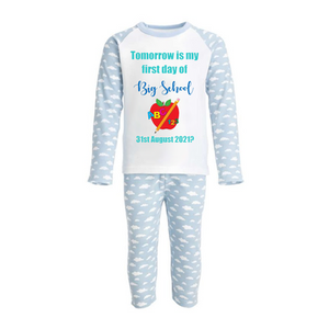 Personalised Big School Boys Pyjamas