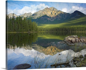 Pyramid Mountain and Pyramid Lake, Jasper National Park, Alberta, Canada