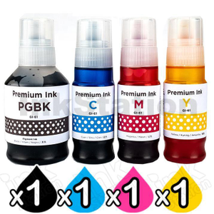 4-Pack Compatible Canon GI61 Ink Bottle [1BK,1C,1M,1Y]