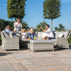 Maze - Oxford Royal U-Shaped Rattan Sofa Set with Rising Table