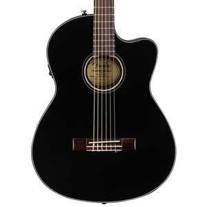 Fender CN-140SCE Nylon Thinline - Black - Walnut Fingerboard