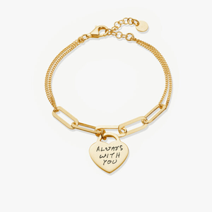 Gold Link Handwriting Bracelet
