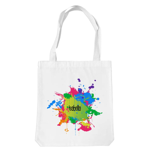 Splatter White Tote Bag