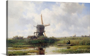 The Gein River, near Abcoude, 1870-97, Dutch painting, oil on canvas