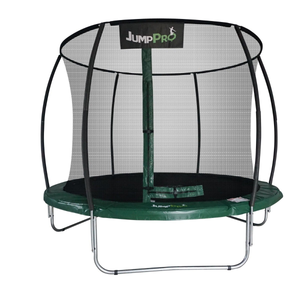 10ft JumpPRO™ Xcite Green Round Trampoline with Enclosure