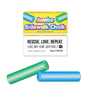 Round  Jumbo Blue and Green Sidewalk  Chalk-2pk