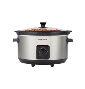 Morphy Richards, 6.5L, Ceramic Slow Cooker, Brushed Stainless Steel