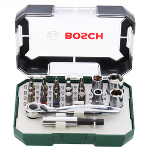 Bosch 2607017322 26 Piece Rainbow Evo Screwdriver Bit and Ratchet set