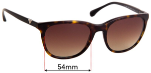 Sunglass Fix Replacement Lenses for Emporio Armani EA4086 - 54mm Wide