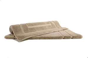 Latte Bath Mats 1000 GSM Cotton Size  - 2 Stripes