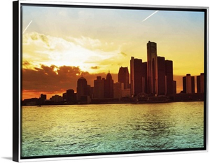 Detroit skyline, Michigan