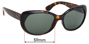 Sunglass Fix Replacement Lenses for Ray-Ban RB4325 - 59mm Wide