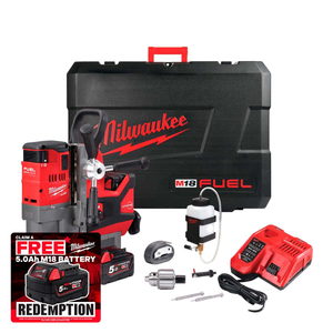 Milwaukee M18 FMDP-502C 18V Brushless Magnetic Drill with Permanent Magnet & 2x 5.0Ah Batteries
