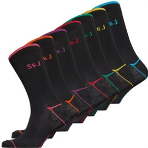Smith And Jones Mens Madlin Seven Pack Socks Assorted