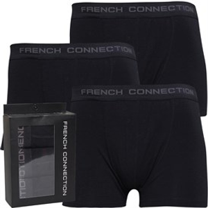 French Connection Mens Three Pack FC Boxers FC1 Black/Black/Black