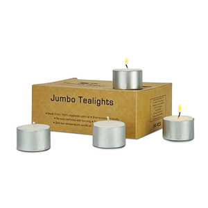 Jumbo Pack of 24 Unscented Tea Lights (Plant Wax)