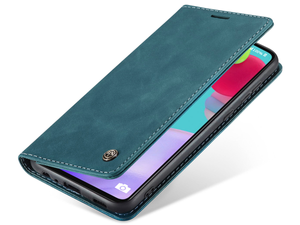 CaseMe Slim Synthetic Leather Wallet Case with Stand for Samsung Galaxy A52s/A52 - Teal