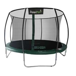12ft JumpPRO™ Xcite Green Round Trampoline with Enclosure