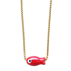 Ceramic Fish Necklace Ocean (one size)